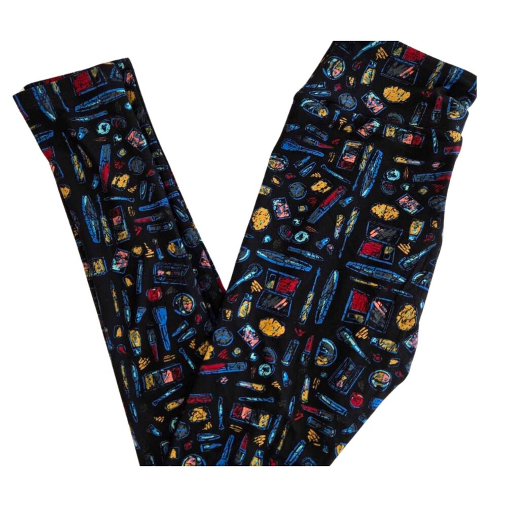 LuLaRoe OS Leggings Cosmetics Print